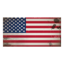 Vintage USA-Flagge Individuelle Photo Karten
