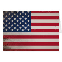 Vintage USA-Flagge Karte