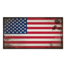 Vintage USA-Flagge Photo Druck