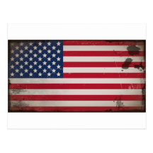 Vintage USA-Flagge Postkarten