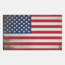 Vintage USA-Flagge Rechtecksticker