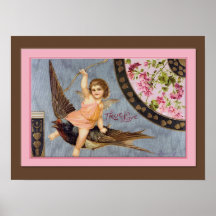 Vintage Valentine-Illustration Posterdrucke