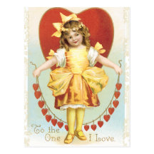 Vintage Valentine-Postkarte