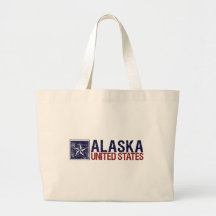 Vintage Vereinigte Staaten mit Stern - Alaska Leinentasche