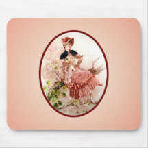 Vintage viktorianische Dame Mousepad