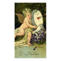 Vintage viktorianische Liebe-Vögel des Valentines  Visitenkarten Vorlagen