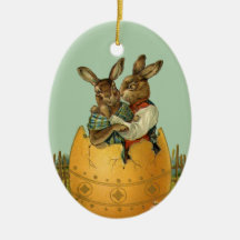 Vintage viktorianische Osterhasen, riesiges Ostere Ornament