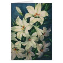 Vintage viktorianische Ostern-Grüße mit Lilien Grußkarten