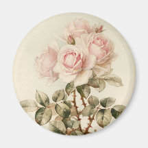 Vintage viktorianische romantische Rosen Kühlschrankmagnet