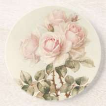 Vintage viktorianische romantische Rosen Bierdeckel