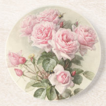 Vintage viktorianische romantische Rosen Getränke Untersetzer