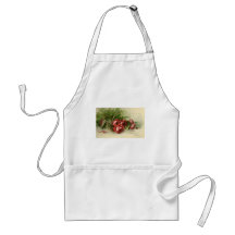 Vintage viktorianische Rote Rosen des Valentines T Schürze