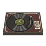 Vintage Vinylrekordspieler-Leinwand-Verpackung Leinwanddruck