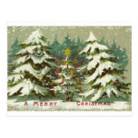 Vintage Weihnachtsbaum-Postkarte
