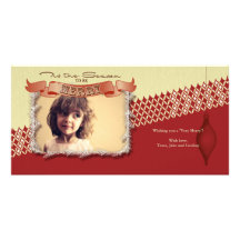 Vintage Weihnachtsfeiertags-Foto-Karte Photo Karten Vorlage