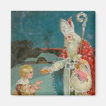Vintage Weihnachtsheilig-Nicholas-Kindersüßigkeit Magnete