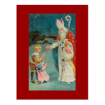 Vintage Weihnachtsheilig-Nicholas-Kindersüßigkeit Postkarte