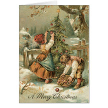 Vintage Weihnachtskarte - sehr süße Karte