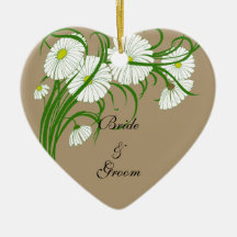 Vintage weiße Gerber Gänseblümchen-Blumen, die Set Weihnachtsbaum Ornament