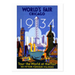 Vintage Weltmesse Chicago 1934 Postkarte