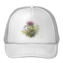 Vintage Wildblumen-Distel Baseball Mützen