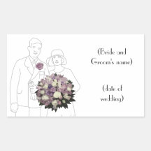 Vintage Zwanzigerjahre, die Aufkleber Wedding sind