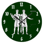 Vintage Zwillings-Wand-Uhr