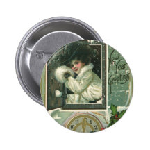 Vintagen neuen Jahres Button