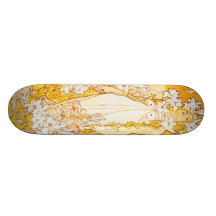 Vintager Alfons M. Mucha Skateboarddeck