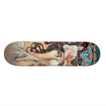 Vintager Alfons M. Mucha Skateboarddeck