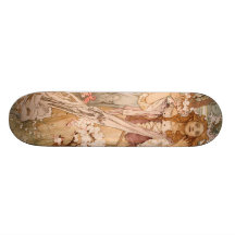 Vintager Alfons M. Mucha Skateboarddecks