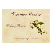 Vintager Amor-Hochzeits-Planer Visitenkartenvorlage