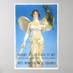 Vintager Anteil am Sieg-Kriegs-Plakat-Druck