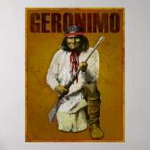 Vintager Apache-Inder - Geronimo Posterdrucke