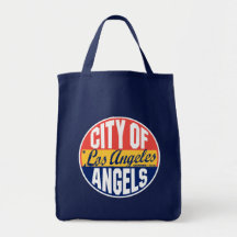Vintager Aufkleber Los Angeles Leinentasche