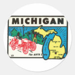 Vintager Auto-Staats-Aufkleber Reise-Michigans MI
