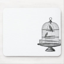 Vintager Birdcage mit Vögel… mousepad