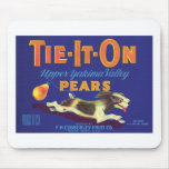 Vintager Birnen-Nahrungsmittel-Aufkleber Mousepad