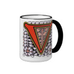 Vintager Blumen"v-" - Becher Kaffee Tassen