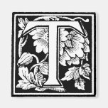 Vintager Blumenbuchstabe T - Magnet Kühlschrankmagnet