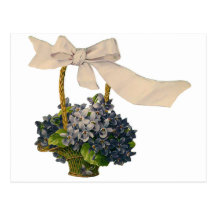 Vintager Blumenkorb Postkarten