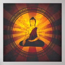 Vintager Buddha-Druck Plakatdrucke