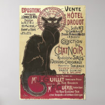 Vintager Chat Noir, Vente Hôtel Drouot Steinlen Plakat