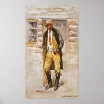 Vintager Cowboy, Sheriff-Porträt-Olaf Karl Seltzer Plakat