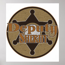 Vintager Deupty Sheriff Posterdrucke