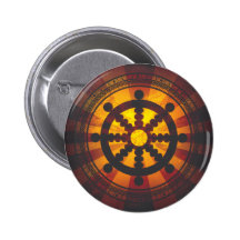 Vintager Dharma Rad-Druck Anstecknadelbuttons