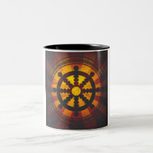 Vintager Dharma Rad-Druck Haferl