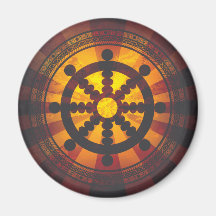 Vintager Dharma Rad-Druck Kühlschrankmagnete