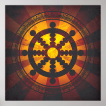 Vintager Dharma Rad-Druck Plakate