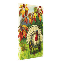 Vintager die Erntedank-Türkei-Fall-Dekor Gespannte Galeriedrucke